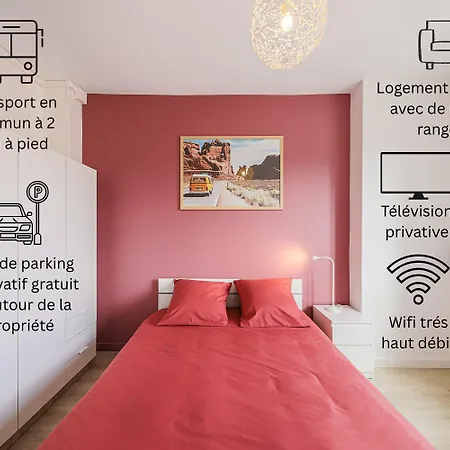 La Coloc' Smart & Cosy - 4 Differentes Et Privatives Sont Disponible Dans Ce T4 De 80m2 En Colocation - Jusqu'a 2 Personnes Par - 1 Lit Double Par Διαμέρισμα *