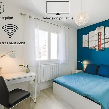 La Coloc' Smart & Cosy - 4 Differentes Et Privatives Sont Disponible Dans Ce T4 De 80m2 En Colocation - Jusqu'a 2 Personnes Par - 1 Lit Double Par Apartment Grenoble